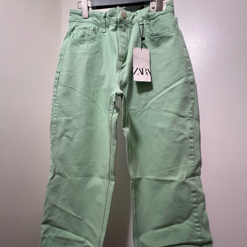 Zara Mint Green Women's Jeans Size 38 US Size 8
